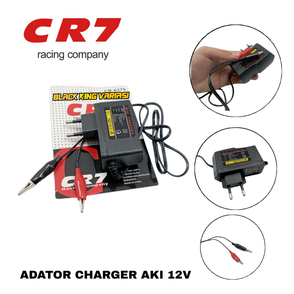 Cas Aki Motor Cr7 Charger Aki Accue 12 Volt Charger Aki Motor Adaptor Tester Lampu Charger Cas Aki Motor Universal