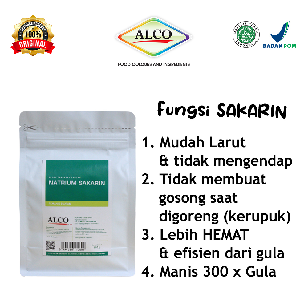 Natirum Sakarin Sari Manis Pemanis ALCO 500 gr