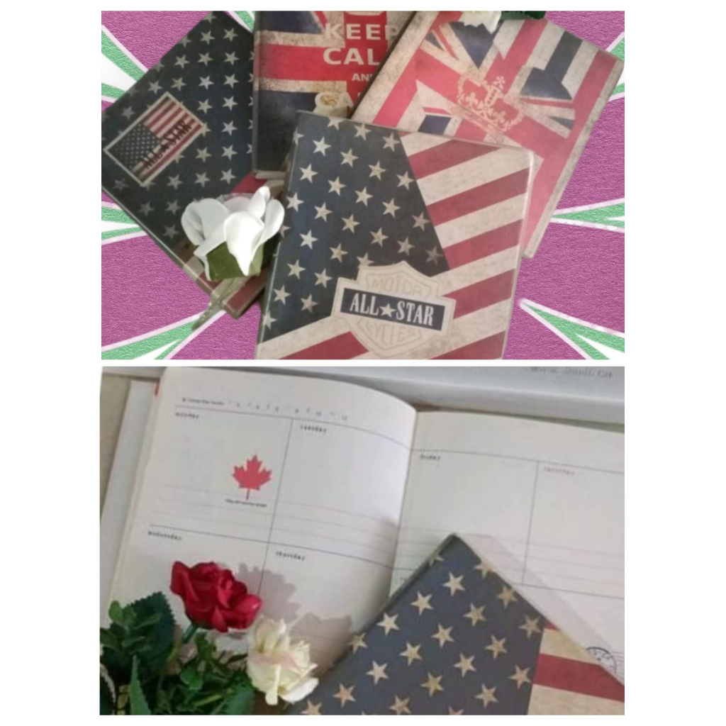 

DIARY BOOKS NOTES BOOKS PLANER BOOKS DENGAN MOTIF FLAG BERBAGAI NEGARA