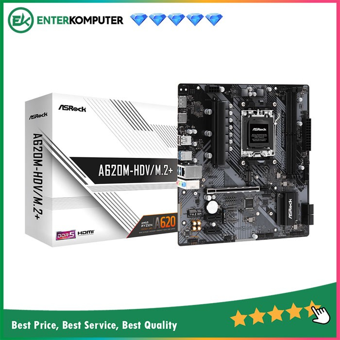 ASRock A620M-HDV/M.2+ (AM5, AMD A620, DDR5, USB3.2, SATA3)