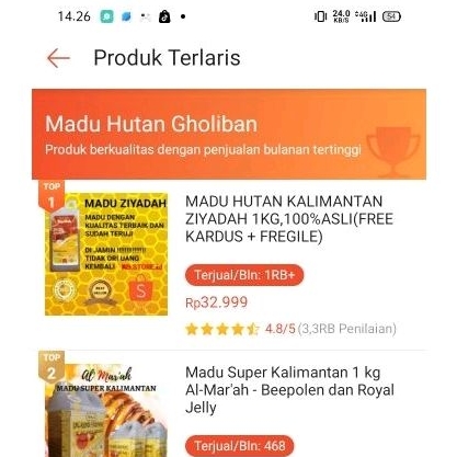 MADU HUTAN KALIMANTAN ZIYADAH 1KG,100%ASLI(FREE SAFETY PACKING)