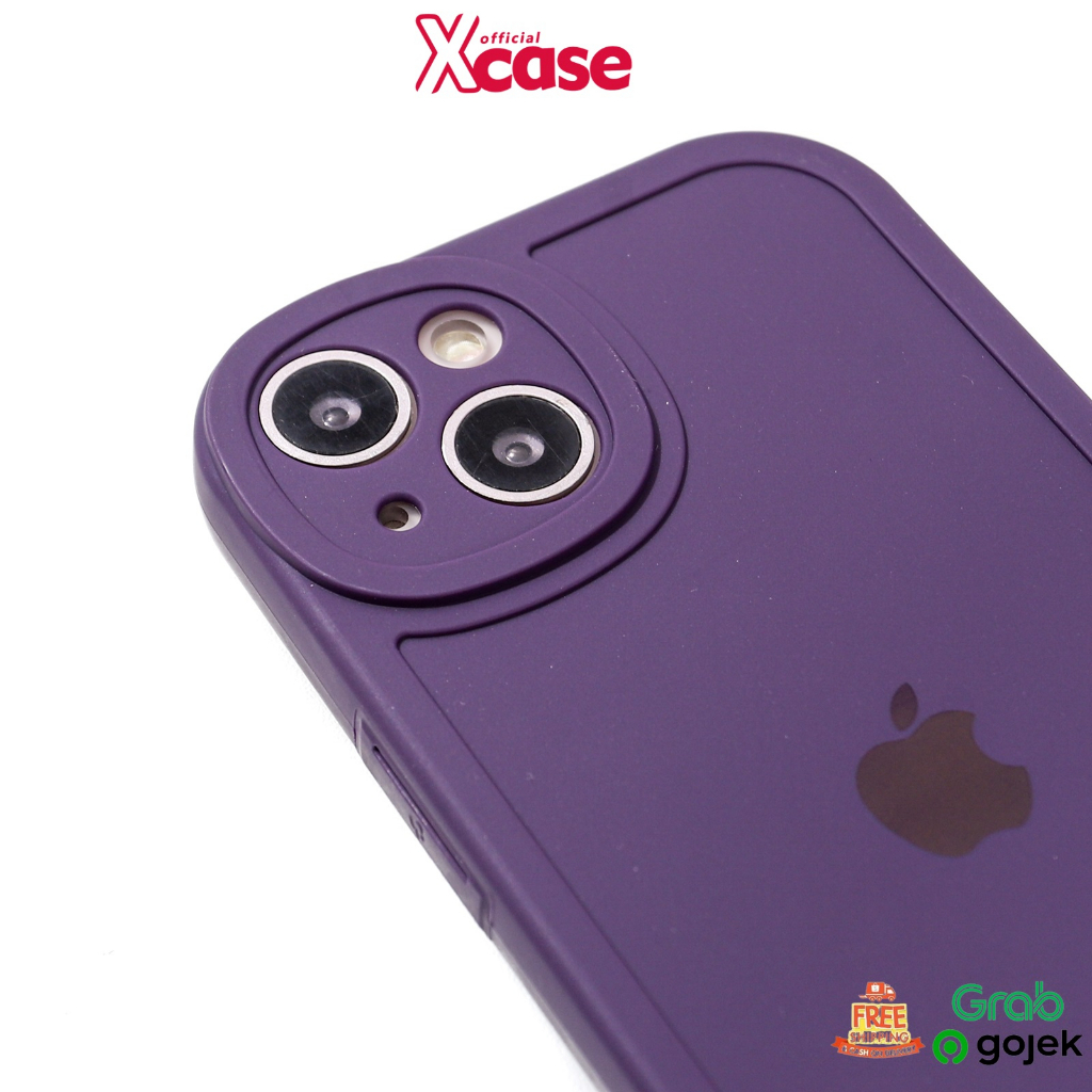 Silicone Deep Purple Round Case for iPhone 7 8 PLUS XR X XS Max / 11 Pro Max / 12 Pro Max / 13 Pro Max / 14 Plus Pro Max