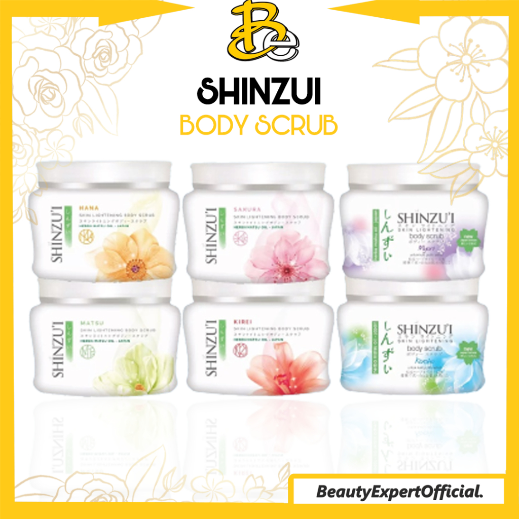 ⭐️ Beauty Expert ⭐️ Shinzui Body Scrub Skin Lightening 110g 200g - Body Scrub Shinzui Scrub Matsu Sakura Kensho Kirei Myori Hana