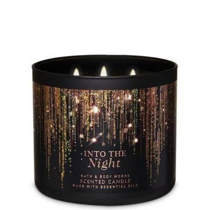 Bath & Body works BBW 3-WICK CANDLE INTO THE NIGHT
