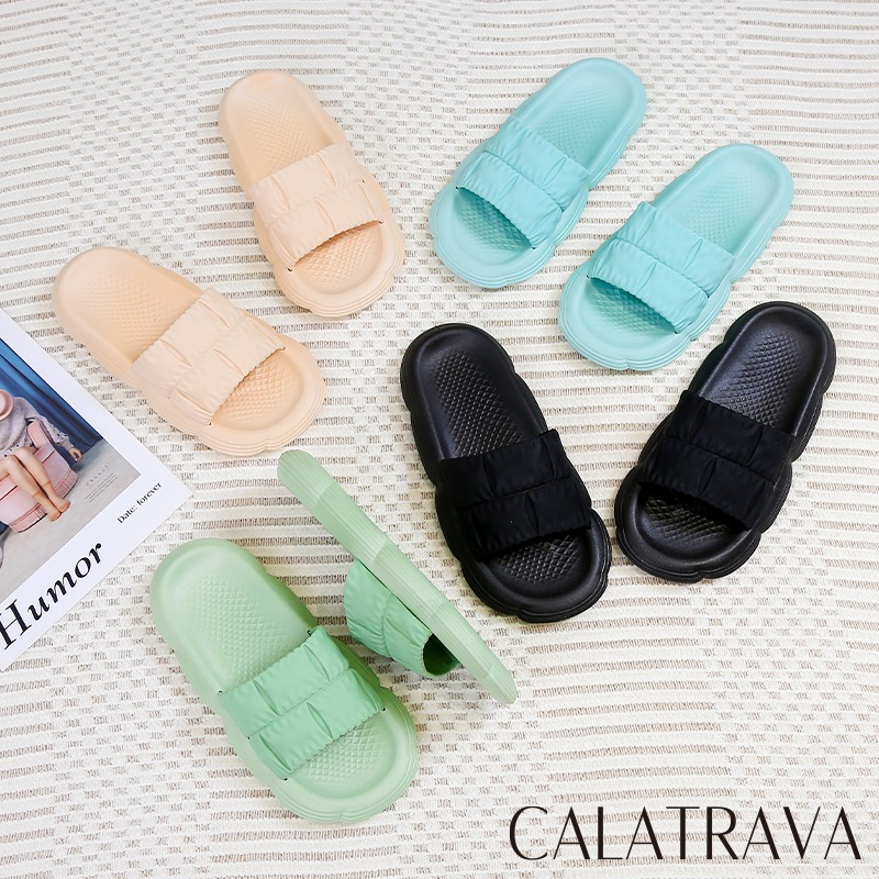 V205-CLA1 Sandal Slop Karet Wanita Calatrava Sendal Selop Cewek Anti Slip