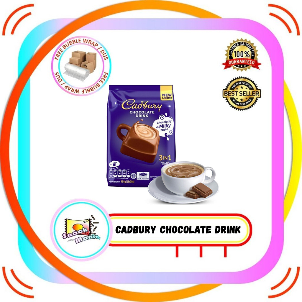 

Cadbury 3 in 1 Hot Chocolate Drink 15 x 30 gr Susu Coklat 450 gr