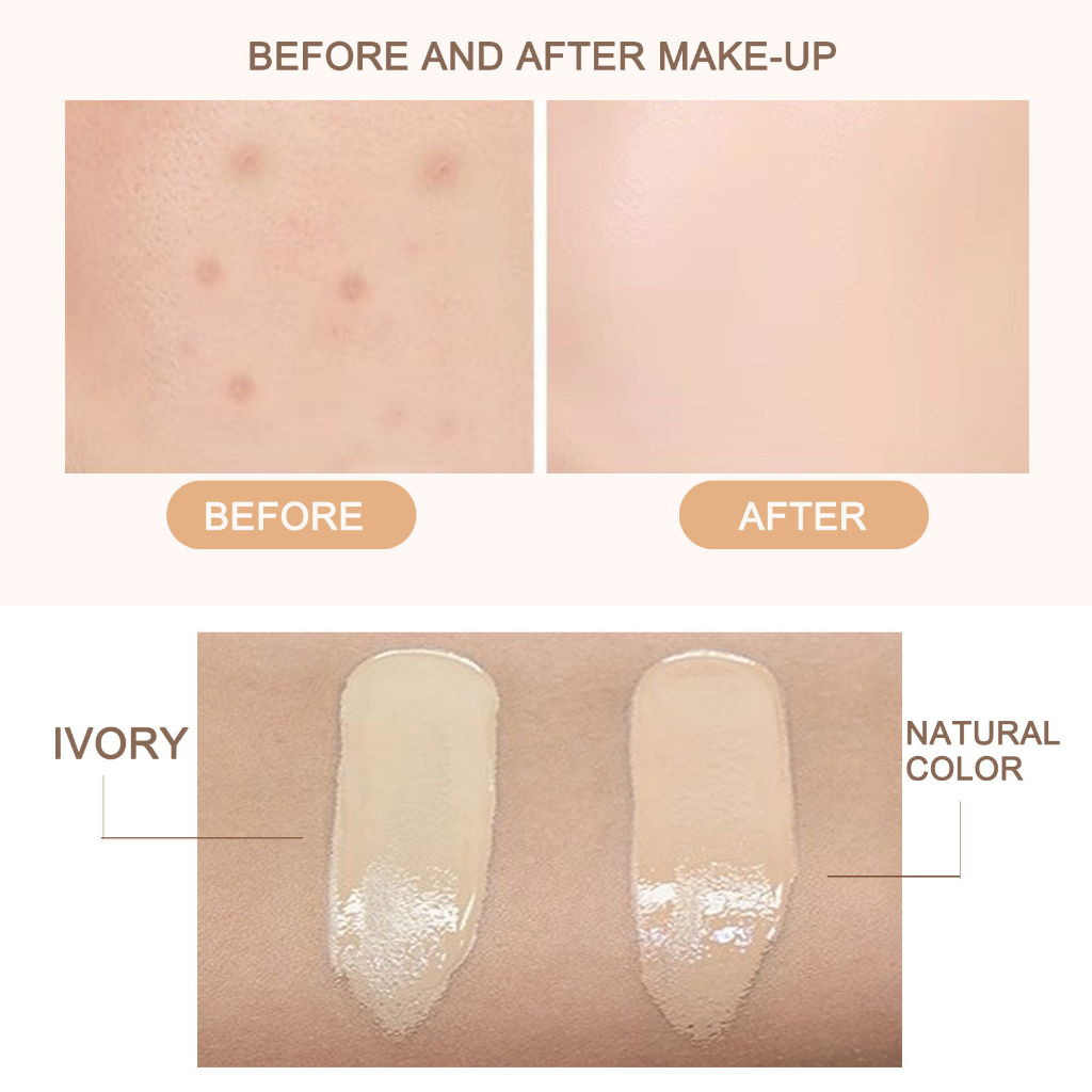 Korea Air Cushion BB Cream Concealer Brighten Face Base Tone BB Cream Foundation Makeup Mushroom Head BB Cushion Ivory/Natural Moisture Air Cushion