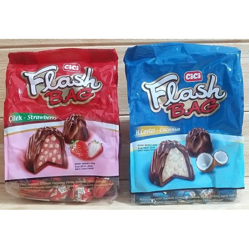 ✔MURAH Cici Flash Bag Coklat Turki 300gr / Coklat Import / Coklat Flash Bag