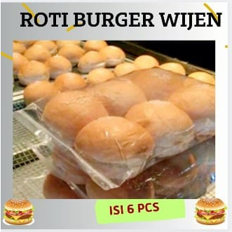 

KHUSUS GOJEK -GO KILAT -Roti Burger Wijen -Roti Burger Wijen isi 6pcs.