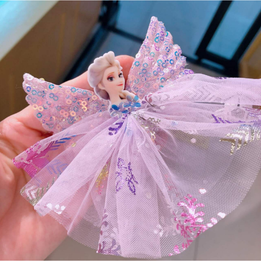 Jepit Rambut Princess Frozen Sayap 3D / Jepit Rambut Elsa Pita Gaya Korea CBKS LC