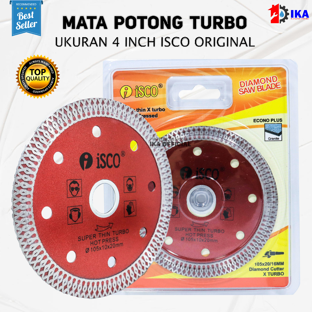 ISCO Original 100%  Diamond Wheel Batik Turbo 4&quot; - Mata Pisau Potong Granit Keramik Mata Potong Keramik Granit Marmer 4 Inch Turbo Diamond Wheel Cutting Diamond Wheel Turbo X ISCO slim 105 Batik