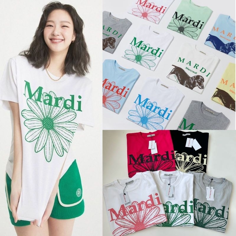 MARDI flower korean basic logo tshirt