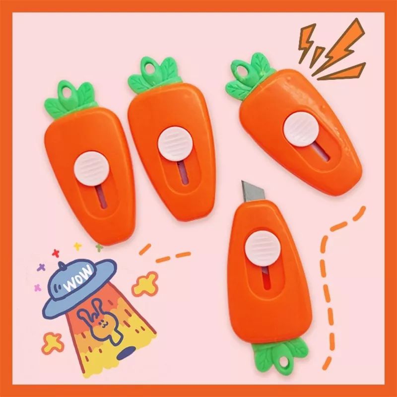 

PISAU CUTTER MINI PISAU WORTEL LUCU PISAU CUTTER MOTIF PAUS
