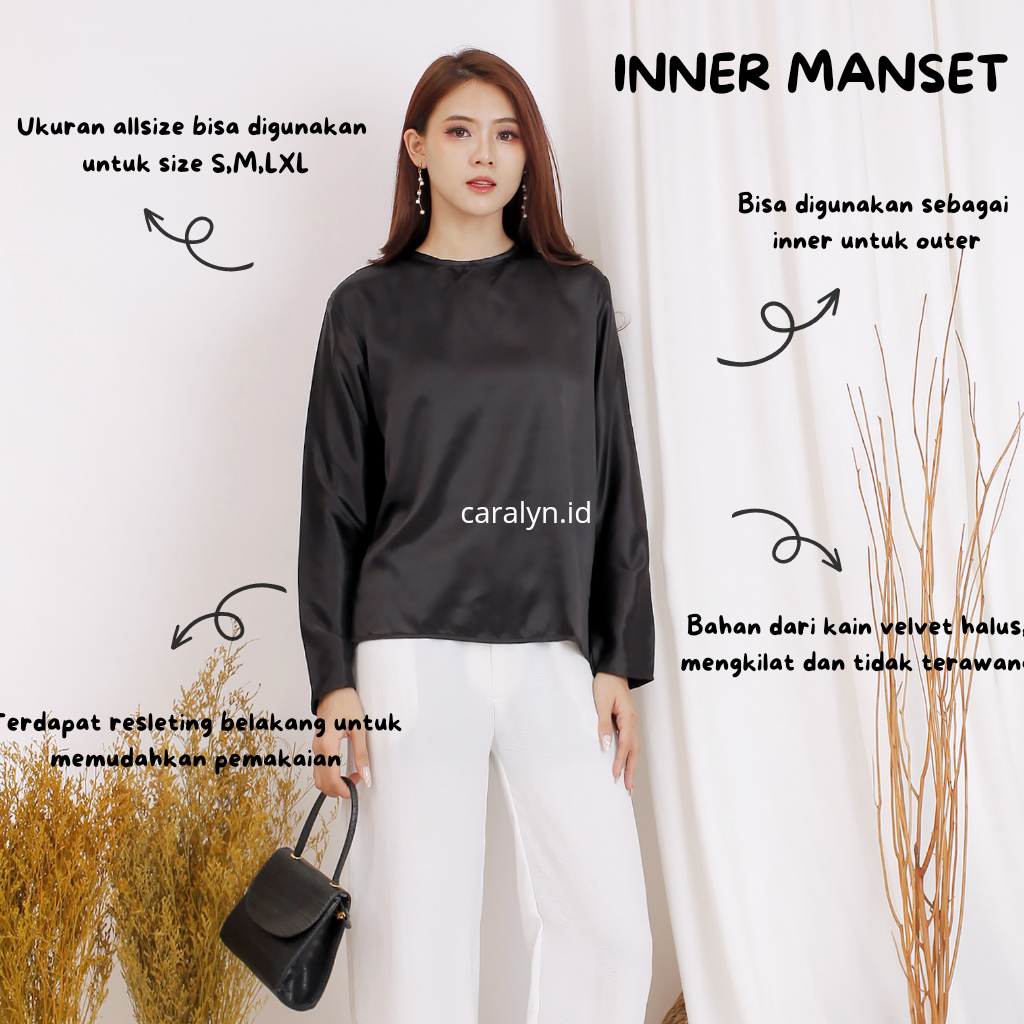 INNER KEBAYA LOVYA INNER ATASAN KEBAYA ADEM MANSET VELVET