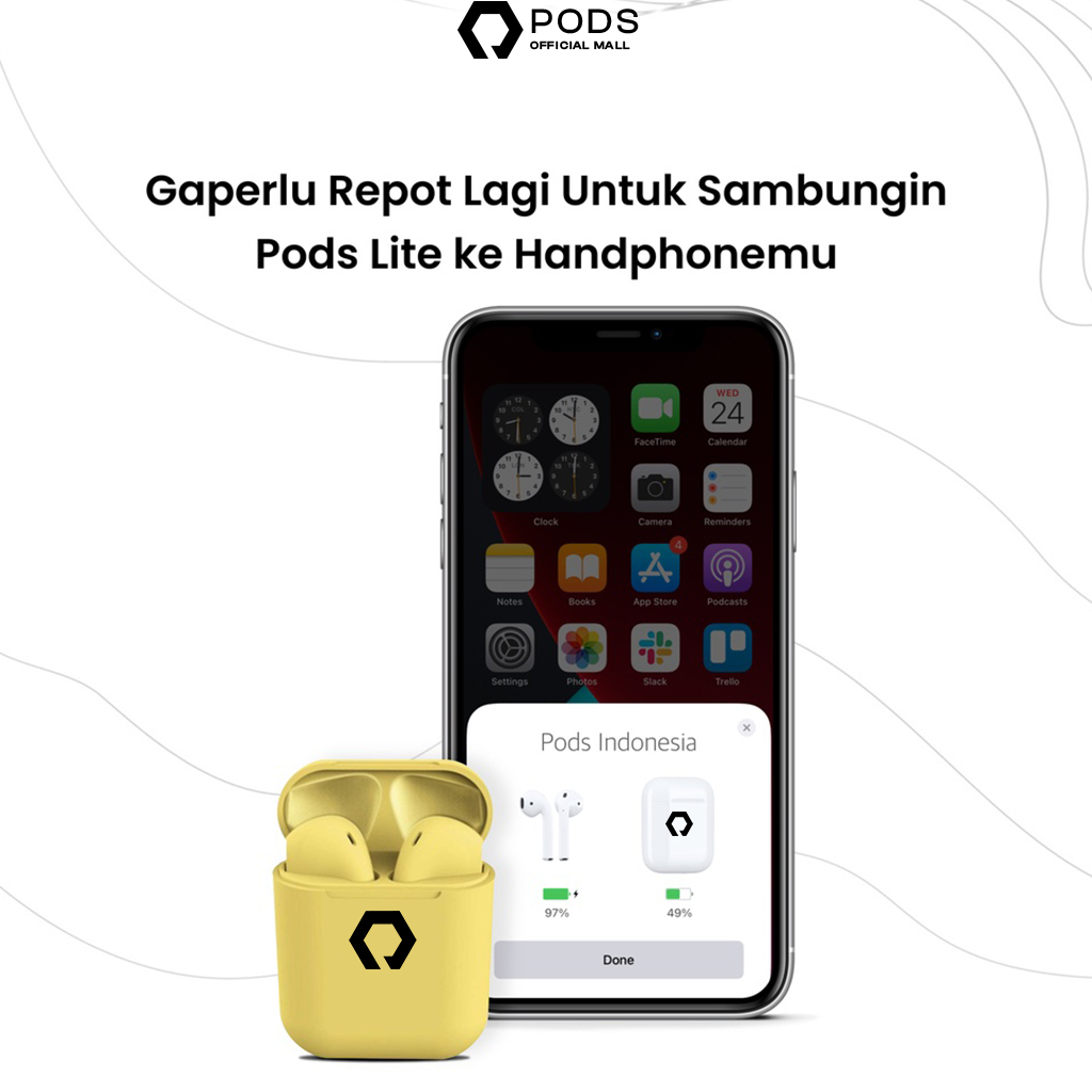 ThePods Lite 2024 Headset Bluetooth - Inpods 12 Macaroon True Wireless Stereo Earphone for IOS &amp; Android [Pop Up + Highest Version] - by PodsIndonesiaaaaa