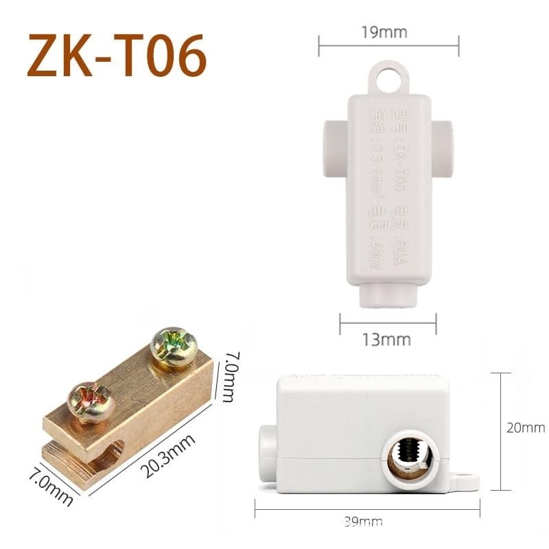 Terminal Block Blok T Konektor Kabel HIGH POWER CONNECTOR ZK-T06 Sambungan Kabel