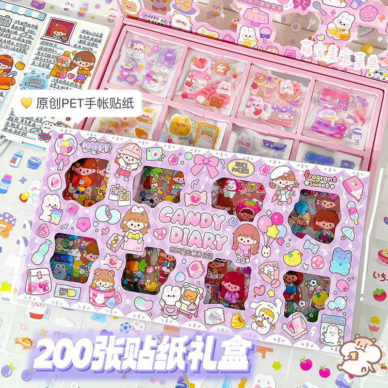 

200 lembar sticker momo / sticker aesthetic / sticker waterproof / sticker DIY / sticker viral ST10