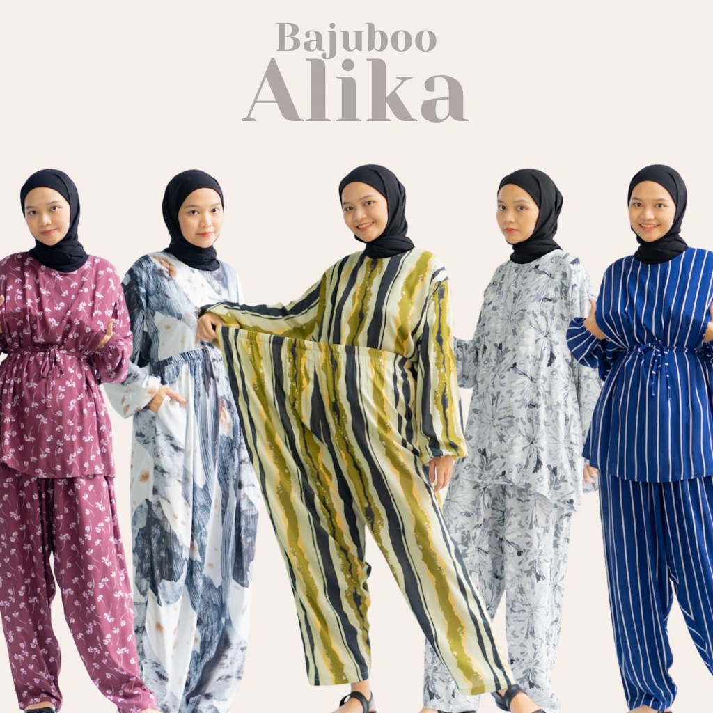 Bajuboo Alika - One set Busui &amp; Bumil Friendly Rayon