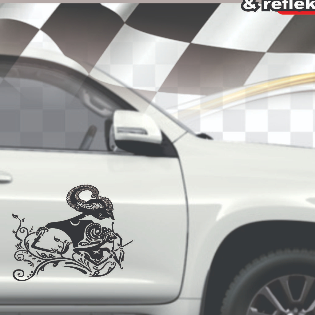 STIKER CUTTING WAYANG ARJUNA DAN SRIKANDI