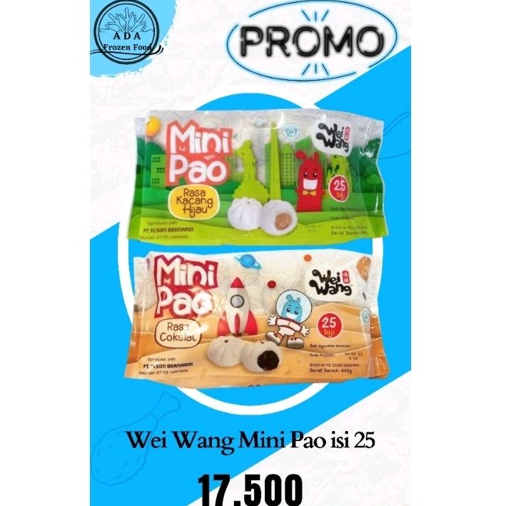 

ADA Frozen Food - Wei Wang Mini Pao Isi 25 Pcs