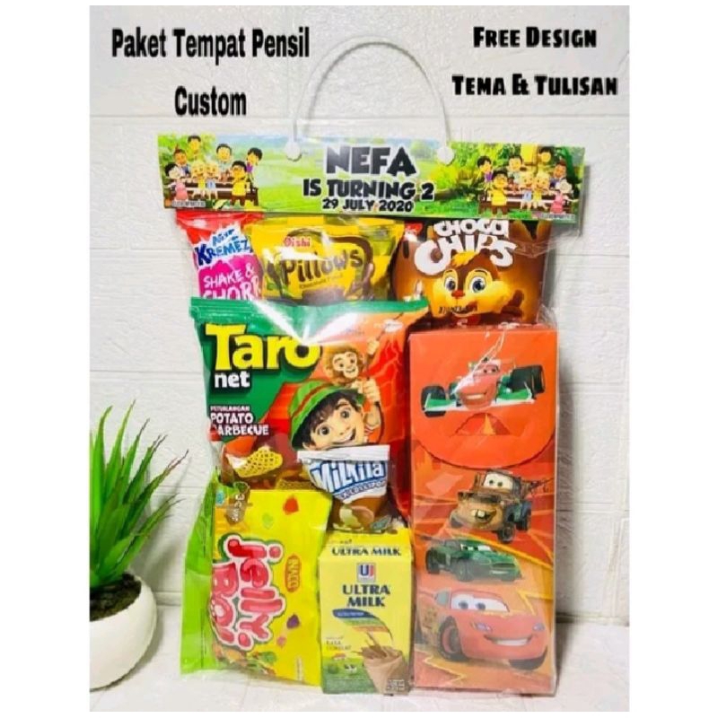 

Paket snack ulang tahun T.pensil custom/goodiebag / souvenir ulang thn