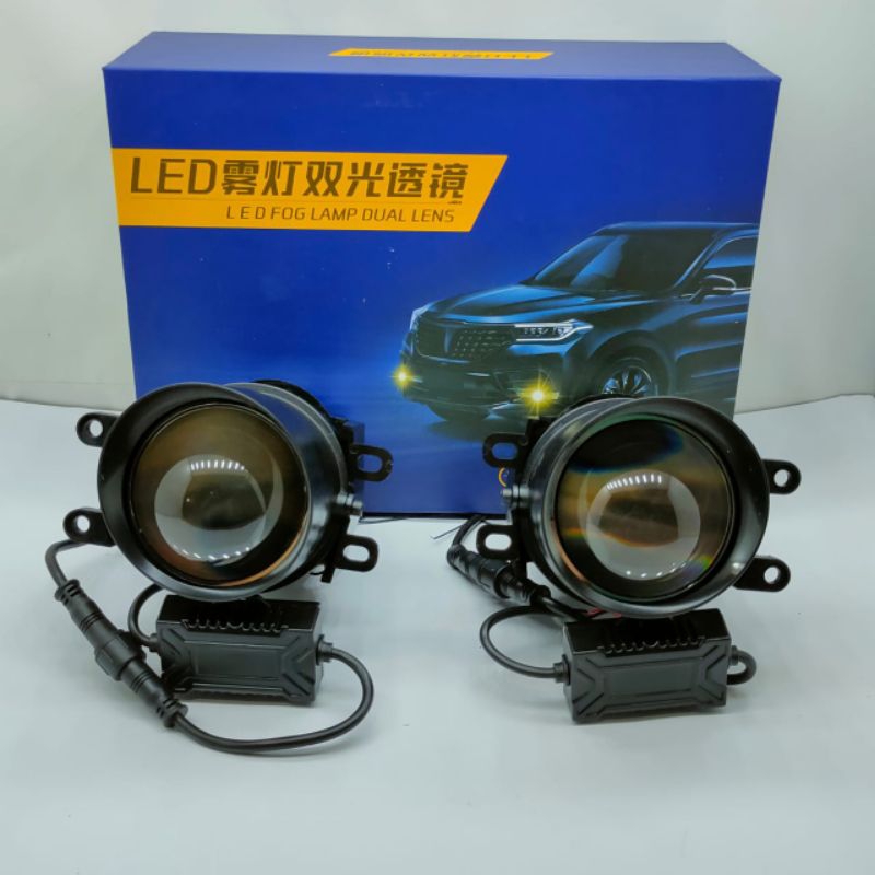 Foglamp Projector BI LED 3 Inch Toyota 3 Warna High Low