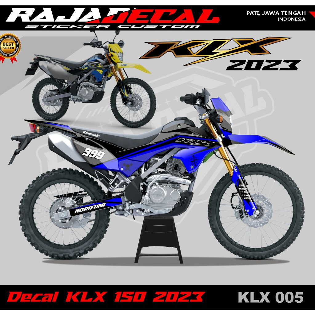 Stiker KLX 2023 Decal Sticker KLX 150 Facelift 2023 Fullbody_Stiker Dekal KLX 150 SM 2023 Disain Min