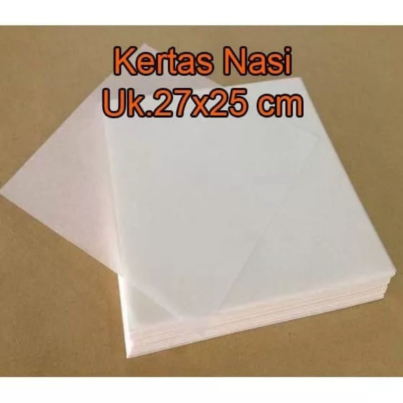 Kertas Nasi KFC Kertas Nasi Putih, Burger Uk 25x27cm