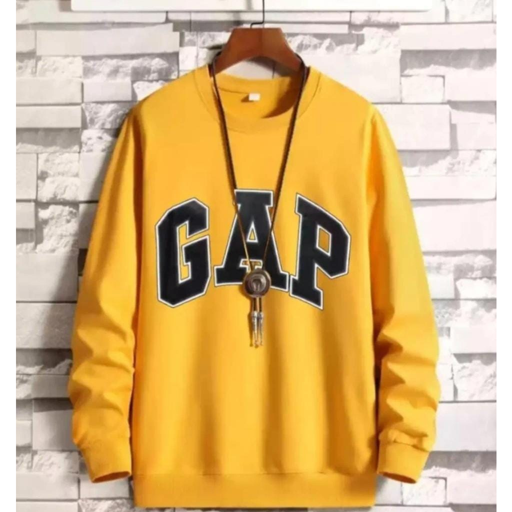 SWEATER CREWNECK GAP HIJAU ARMY BAHAN PLECE TEBAL