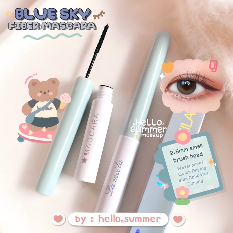 Starry Sky Slim Fiber Micro Slender Mascara Lentik Korean Makeup Waterproof Black &amp; Brown