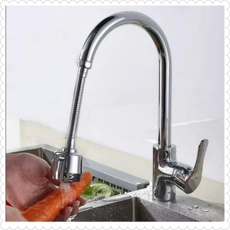 Sambungan Kran air  Flexibel 360 Rotary/ Penyambung Keran Air Cuci Piring Wastafel