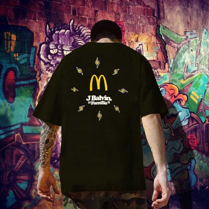 Kaos McDonald's J Balvin Familia Employee Tshirt Bahan 100% Cotton [BISA COD] Casual Fashionable BLA