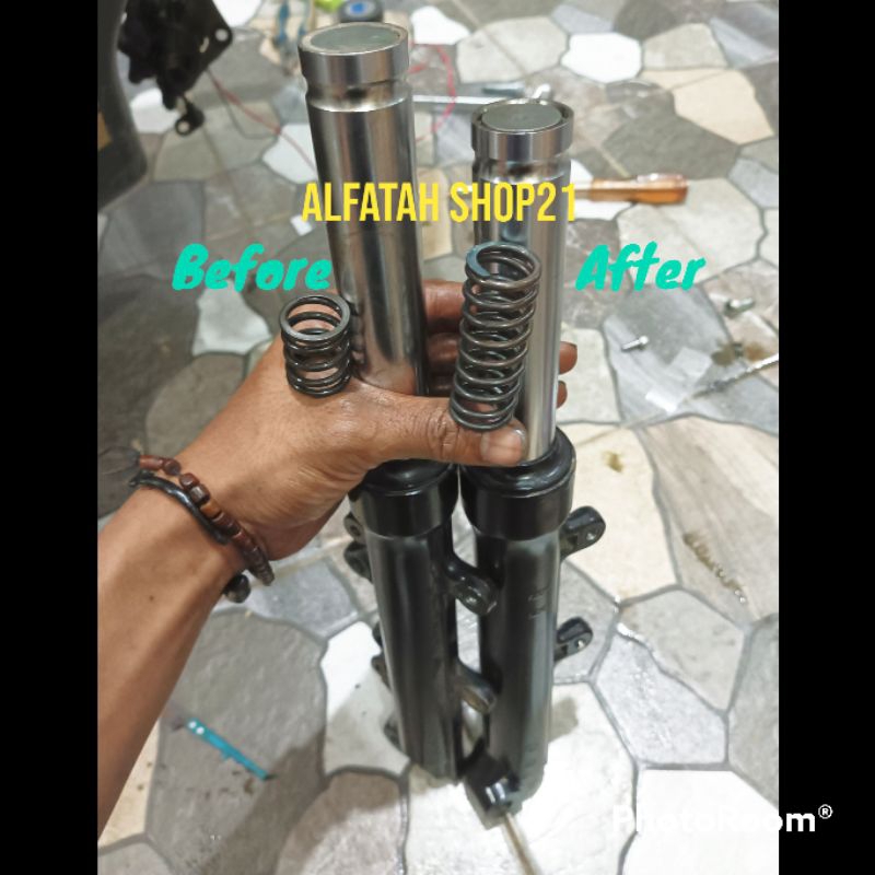 per down size ceper shock suling shock depan nmax adv pcx plus oli racikan 100ml