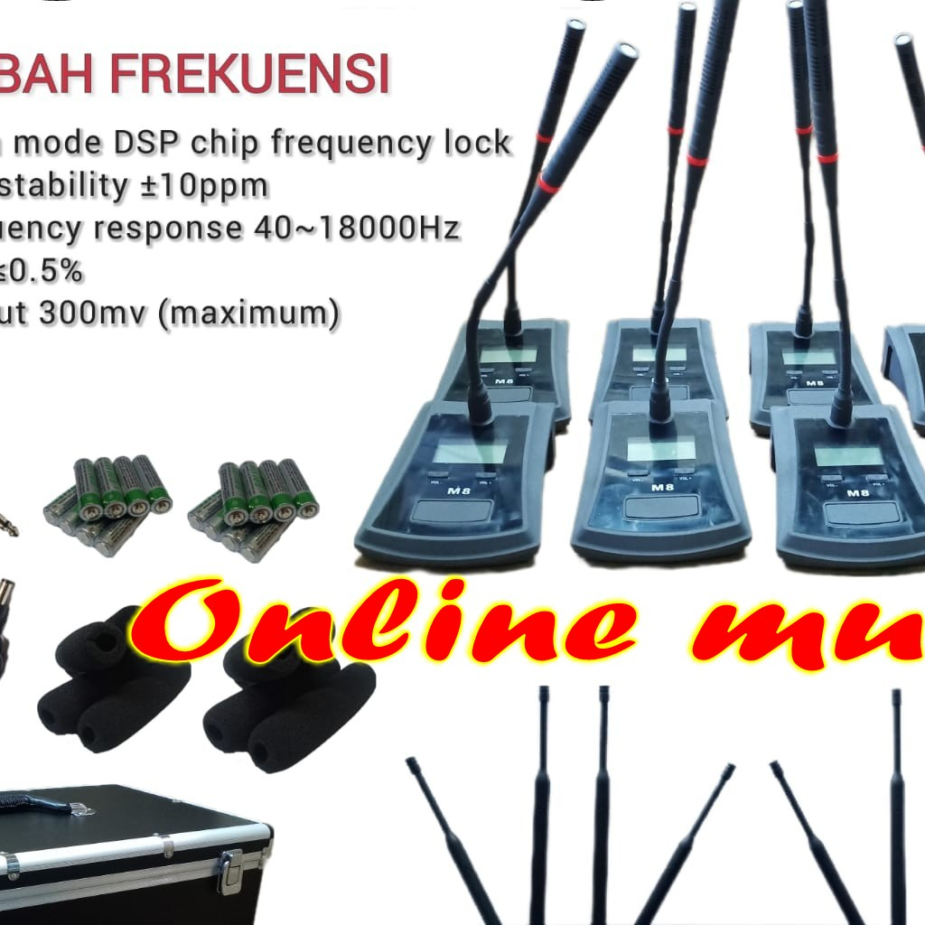 mic wireless conference meja shure m8 8 mic high quality