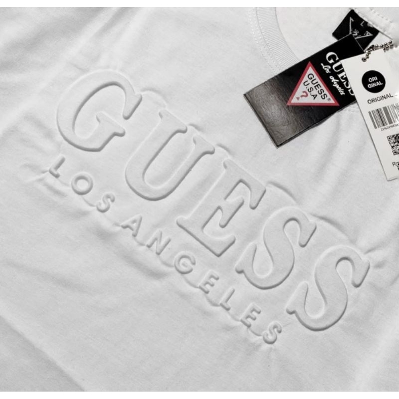 KAOS GUESS EMBOS DISTRO PREMIUM 3738 / TSHIRT GUESS / KAOS DISTRO PREMIUM / KAOS PRIA LENGAN PENDEK