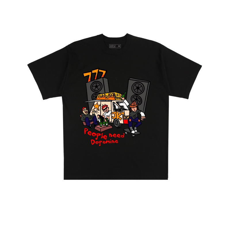 T-SHIRT DOPAMIN IN BLACK JAKARTA KIKUK