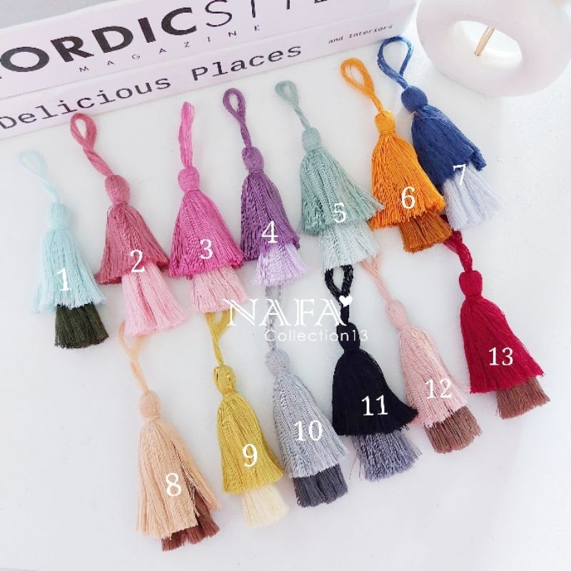 (1pcs) Tassel Katun 2 susun