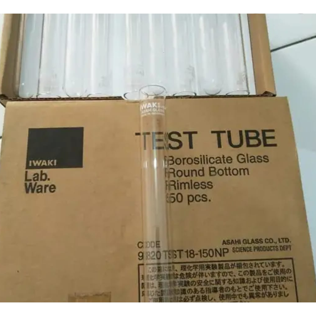 tabung reaksi iwaki / test tube iwaki / tabung kaca Iwaki