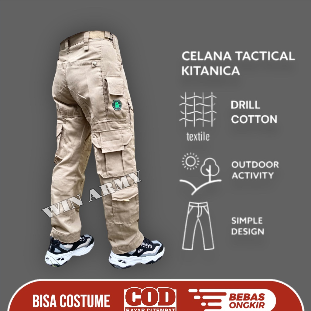 Celana Tactical Kitanica / Celana Tactical Panjang Outdoor Premium / Celana Panjang Pria