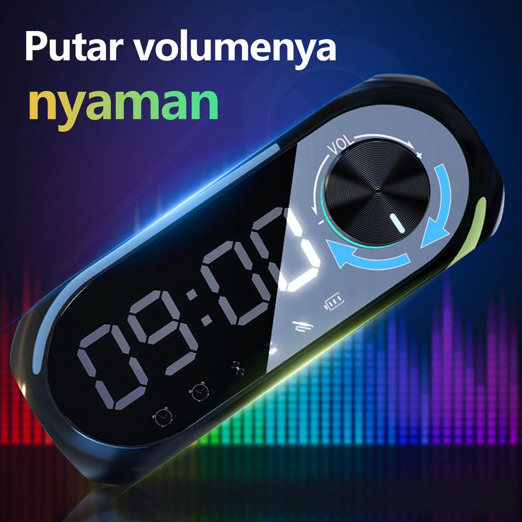 【COD】Viqoo Speaker Bluetooth Jam LED Smart Multifunction Alarm Clock Speaker Portable Super Bass - S8