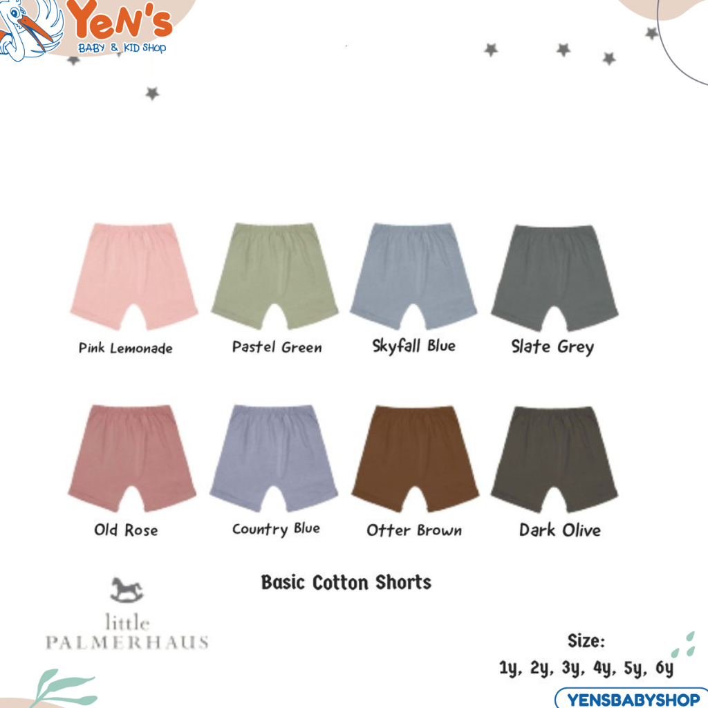 Little Palmerhaus Basic Cotton Shorts 3.0/Celana Pendek Anak