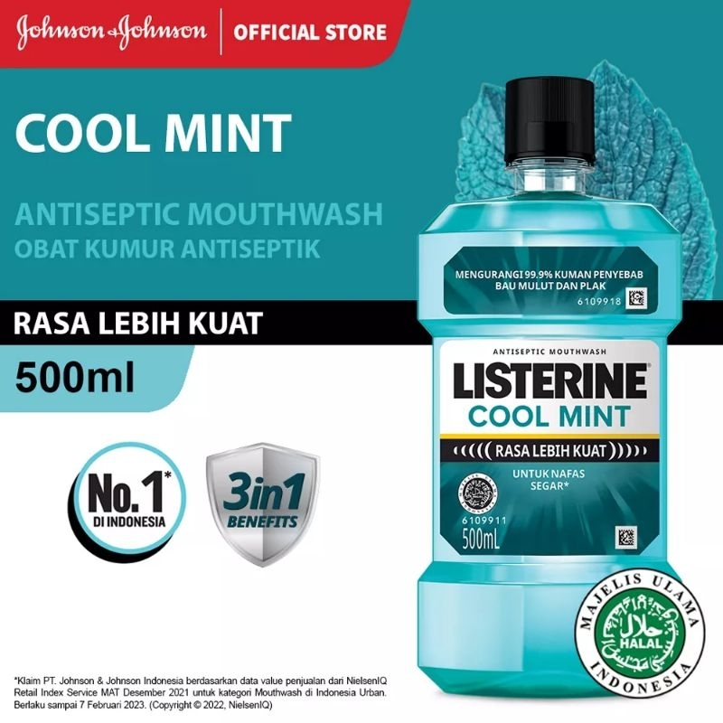 Listerine Mouthwash Obat Kumur Cool Mint 500ml