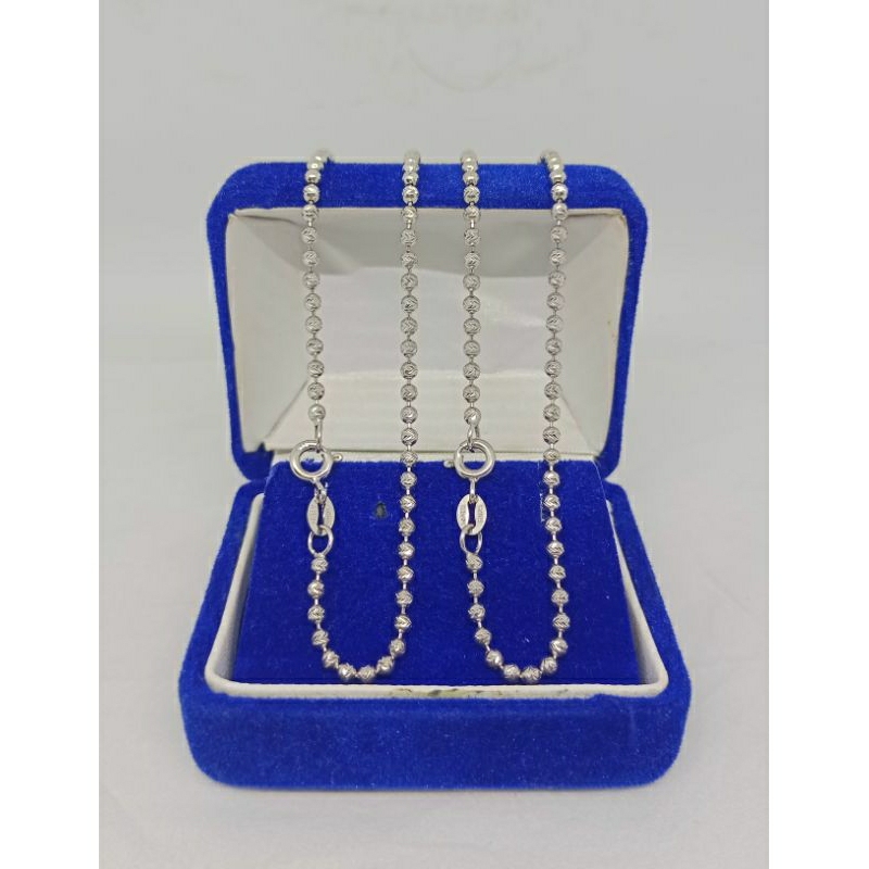 kalung rantai bijilada ukir/perak asli silver 925 lapis emas/fashion terbaru