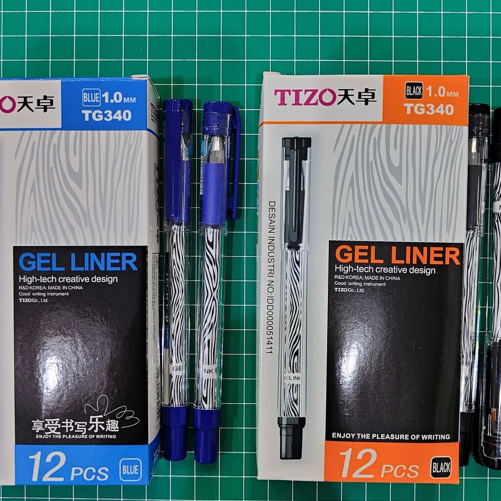 

Pen Gel Liner Tizo TG 340 1.0mm Bolpoin Pulpen Jel Bolpen isi 12pcs