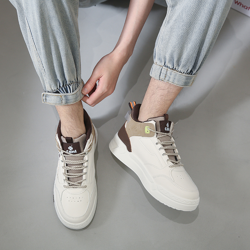 CaniKorea &quot;Free Box&quot; (Size 40-44) Sepatu Pria Sneakers Ankle High Trendy Fashion Import 8112