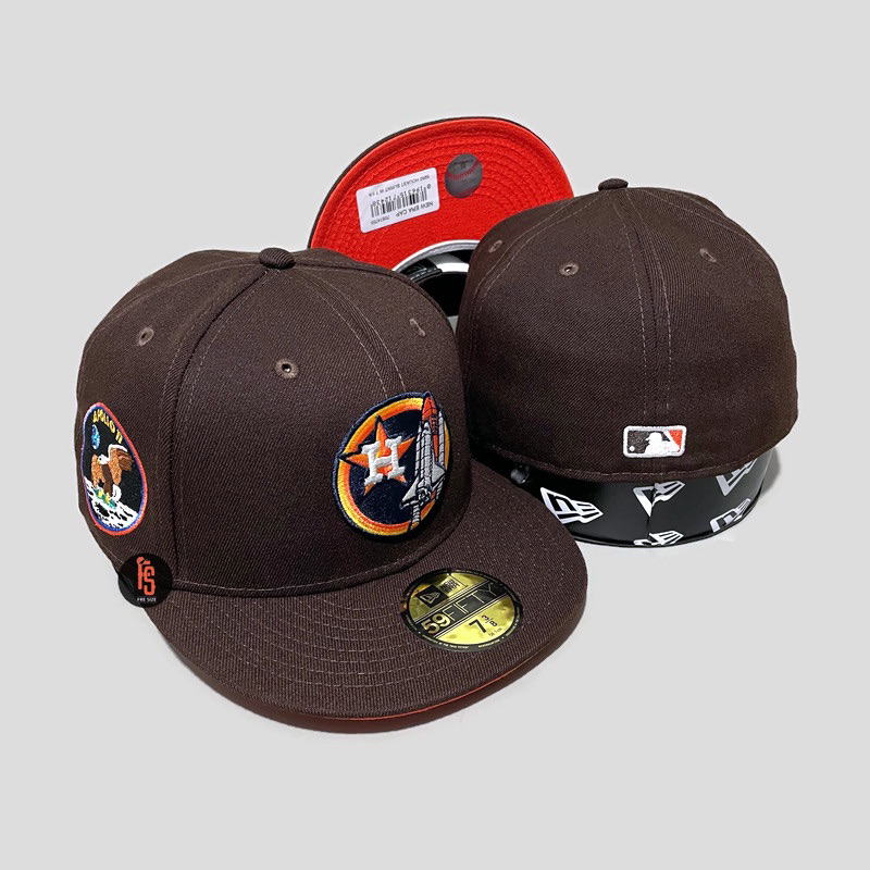 TOPI NEW ERA ORIGINAL 5950 APOLLO 11 HOUSTON ASTROS WALNUT UV ORANGE