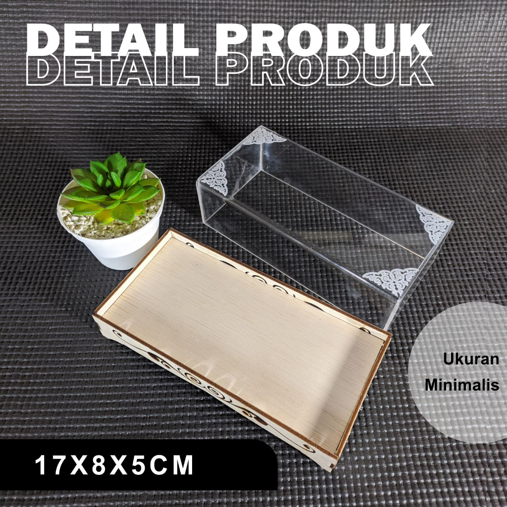 KOTAK UANG MAHAR BOX ORGANIZER AKRILIK BENING 2MM