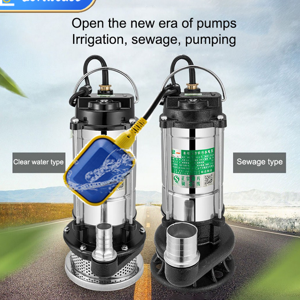 Pompa Celup Air Kotor Otomatis 550Watt Stainless Steel Sewage Pump Mesin Pompa Air Celup Pompa Submersible Limbah