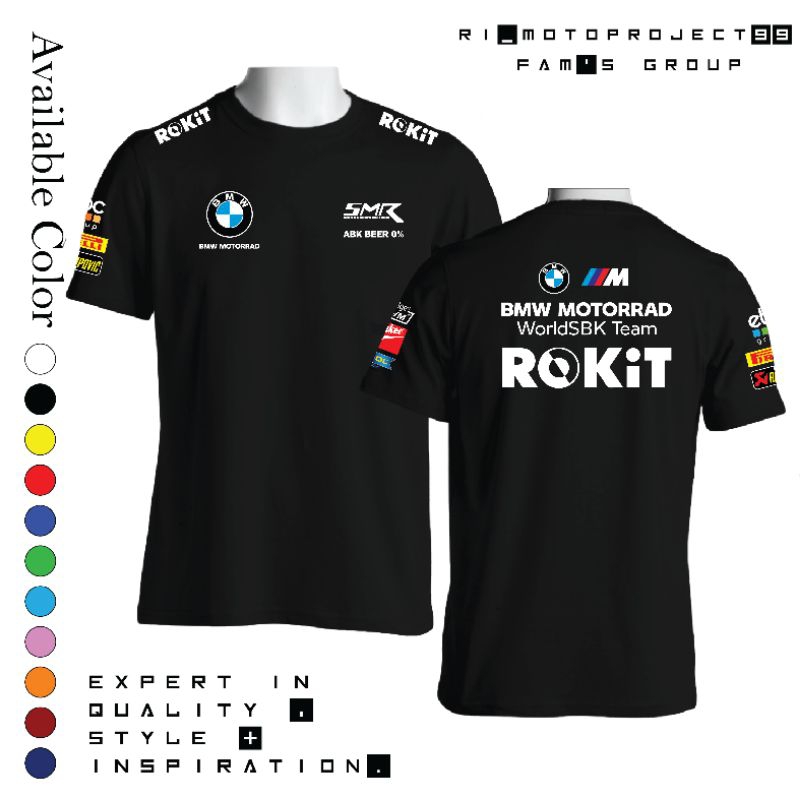 T-shirt Baju Kaos WSBK Team Official BMW 1000RR High Premium / Replica