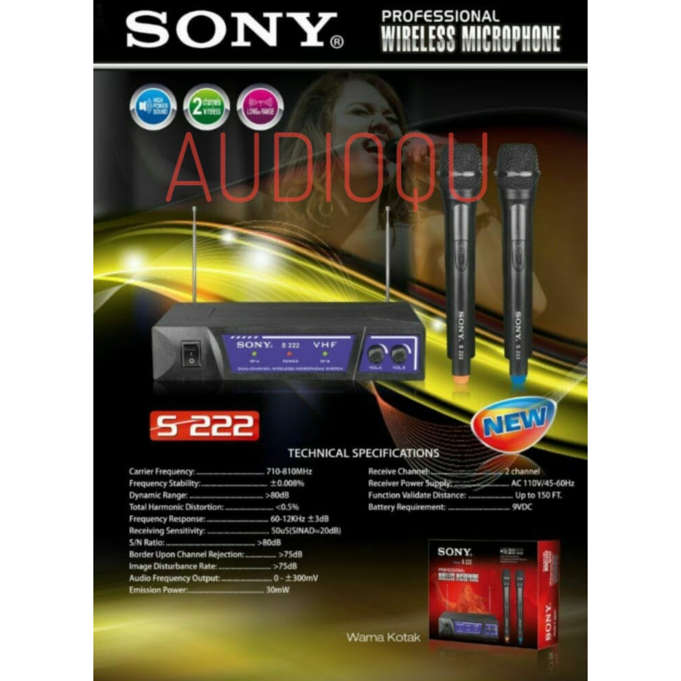 MIC SONY S 222 / MICROPHONE WIRELESS SONY S-222 / MIC SONY S222 UHF